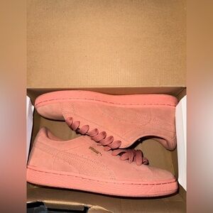 Puma Shoes Youth 7 C Desert Flower Casual Sneakers Pink Suede 35511069 Lace Up